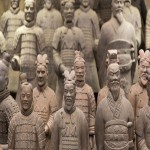 مجسمه سنگی چین؛ صیقلی ظریف 2 نوع بودا سربازان سفالین
