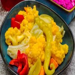 ترشی گل کلم مخلوط زرد؛ بوته ای ترکیب بادمجان هویج کرفس Pickle