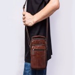 کیف چرم دوشی مردانه؛ ساده طرحدار روزمره طبیعی مصنوعی leather