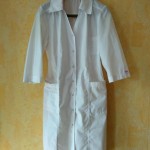 روپوش دندانپزشکی زنانه؛ سفید 2 مدل جیب دار ساده مناسب مطب