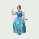 لباس پرنسسی کودک؛ کوتاه بلند رنگ آبی صورتی جنس حریر Satin