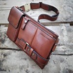 کیف کمری چرم طبیعی؛ مشکی قهوه ای گنجایش بالا مناسب مدارک ابزار waist