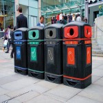 سطل زباله شهری پلاستیکی؛ سبک محکم مقاوم اشعه آفتاب رنگ ثابت پلی اتیلن Iran