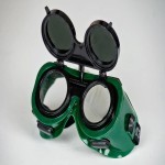 شیشه عینک جوشکاری؛ دولایه پلی کربنات سبز (R200 دو نقابه)
