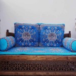 تشک تخت سنتی چوبی؛ فوم سرد پلی اورتان 2 رنگ قهوه ای آبی