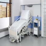 تخت بیمارستان لاله؛ برقی مکانیکی تنظیم ارتفاع (38*100) سانتی متری