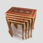 میز عسلی معرق کاری؛ کیفیت بالا معماری کلاسیک 2 مدل ( تک بعدی سه بعدی)