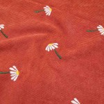 پارچه مخمل کبریتی گلدوزی شده؛ سنتی مدرن 2 رنگ قرمز آبی thick