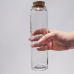 بطری شیشه ای درب دار؛ 2 نوع ( پلاستیک شیشه ای) سایز متفاوت Bottle