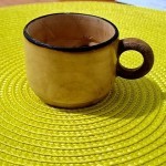 لیوان چوبی قهوه؛ قابل شستشو 8*9 سانتی متری حاوی روکش لعابی
