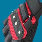 دستکش بدنسازی بانوان؛ چرم مصنوعی ضد ضربه منعطف 4 رنگ آبی قرمز زرد سبز 180 گرم