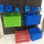 جعبه پالت پلاستیکی؛ قرمز آبی 80*70 سانتی متری مناسب اقلام ضروری