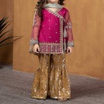 لباس هندی بچگانه؛ حریر تور شال نیم تنه جشن عروسی Colorful
