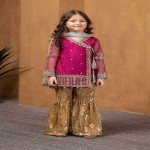 لباس هندی دخترانه (ساری) ساتن ریون مخمل تور پیراهن سنگدوزی