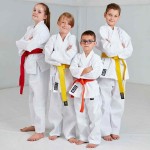 لباس کاراته کودکان؛ مقاوم وزن کم رنگ سفید Karate