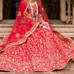لباس عروس هندی قرمز؛ آنتاریا اوتاریا 2 مدل گلدوزی سنگدوزی Indian