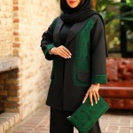 مانتو پاییزه دخترانه شیک؛ نخی ریون حریر 2 مدل شالدار بحرینی