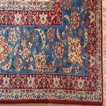 فرش دستباف قدیمی مشهد؛ پنبه ترنج بوته ای Mashhad