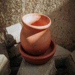 گلدان سفالی قهوه ای؛ خاک رس ماسه صنعتی سنتی 2 مدل براق مات clay
