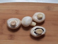 قارچ دکمه ای سفید؛ بافت نرم کبابی سرخ شده پرورشی mushroom