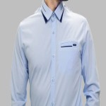 پیراهن مردانه فندی؛ خاص لطیف ضد تعریق پنبه استاندارد Anti-wrinkle