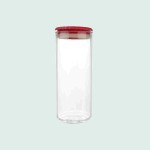 ظرف پلاستیکی درب دار استوانه ای؛ شفاف رنگی چهارگوش گرد 2 کاربرد کابینت یخچال