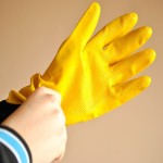 دستکش ضد اسید پوشا؛ ایمنی pvc مناسب حلال نفتی رنگ تیره