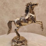 لوازم دکوری برنزی؛ طلایی روشن ظریف شیر اسب قو Iran