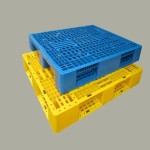 پالت پلاستیکی 120 * 80؛ پلی اتیلن پایه دار کشویی فشرده 3 رنگ آبی زرد RED