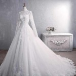 لباس عروس برند هیبا؛ سفید یاسی ظاهر مجلسی لطیف Hiba