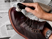 کفش چرم خزر؛ بندی چسبی 3 رنگ عسلی قهوه ای مشکی durable