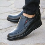 کفش طبی مردانه اکو؛ پلی اورتان چرم طبیعی 2 رنگ قهوه ای عسلی resistant