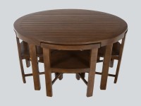 میز و صندلی ملیکاوا؛ ایفلی مازراتی 2 رنگ قهوه ای سفید پلاستیکی چوبی