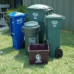 سطل زباله شهری پلاستیکی؛ فولاد گالوانیزه بزرگ آبی سبز Polyethylene