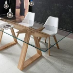 قیمت و خرید میز ناهارخوری شیشه ای چوبی با مشخصات کامل