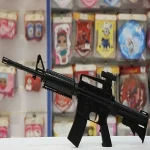 تفنگ ساچمه ای رگباری اسباب بازی؛ پلاستیکی میزان پرتاب حداقل 40 متر