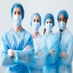 دوخت لباس بیمارستانی اصفهان؛ ضدحساسیت مقاومت بالا 3 رنگ (آبی صورتی سبز)