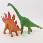اسباب بازی دایناسور پلاستیکی بزرگ؛ سبک وزن 4 رنگ قرمز خاکی طوسی سبز