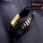 دستبند چرمی طلا 18 عیار + بهترین قیمت خرید