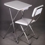 میز و صندلی پلاستیکی نماز؛ فلزی 2 رنگ مشکی سفید تاشو
