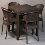 میز و صندلی پلاستیکی رستورانی؛ پلی اتیلن 3 مدل شطرنجی حصیری طرح برجسته