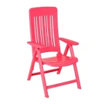 صندلی پلاستیکی تاشو دسته دار؛ پایه ضربدری تنوع رنگ (سبک کم جا) مسافرتی