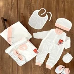 لباس نوزادی مارک تیک تاک؛ دخترانه پسرانه (پیشبندی بادی شلوار) ضد حساسیت