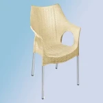 خرید صندلی پلاستیکی حصیری پایه فلزی با قیمت استثنایی