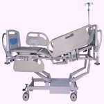 تخت بیمارستانی دو شکن مکانیکی؛ برقی دستی 2 مدل پایه ثابت چرخدار