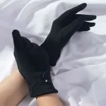 دستکش نخی مشکی؛ ساده سبک ضد حساسیت محافظ دست gloves