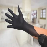 دستکش لاتکس مشکی؛ نرم منعطف محکم مناسب آزمایشگاه بیمارستان