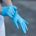 دستکش پزشکی نیتریل؛ آبی مشکی نارنجی بازیافتی 5 سایز