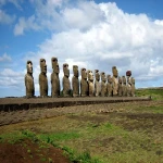 مجسمه سنگی جزیره ایستر؛ رزین کربن خاکستری سفید (17*7*12.5) سانتی متر