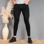 شلوار جین مردانه ایرانی؛ نرم لطیف تنگ گشاد مام استایل آبی Black